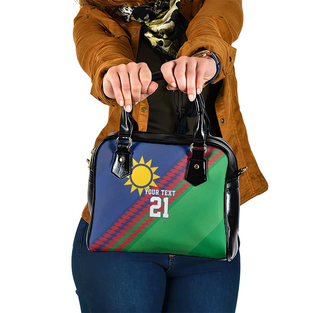 Namibia Cricket Custom Shoulder Handbag Namibian Sporty Pattern Flag Motif - Wonder Print Shop