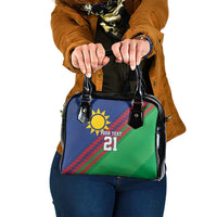 Namibia Cricket Custom Shoulder Handbag Namibian Sporty Pattern Flag Motif - Wonder Print Shop