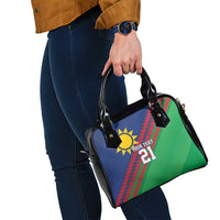 Namibia Cricket Custom Shoulder Handbag Namibian Sporty Pattern Flag Motif - Wonder Print Shop