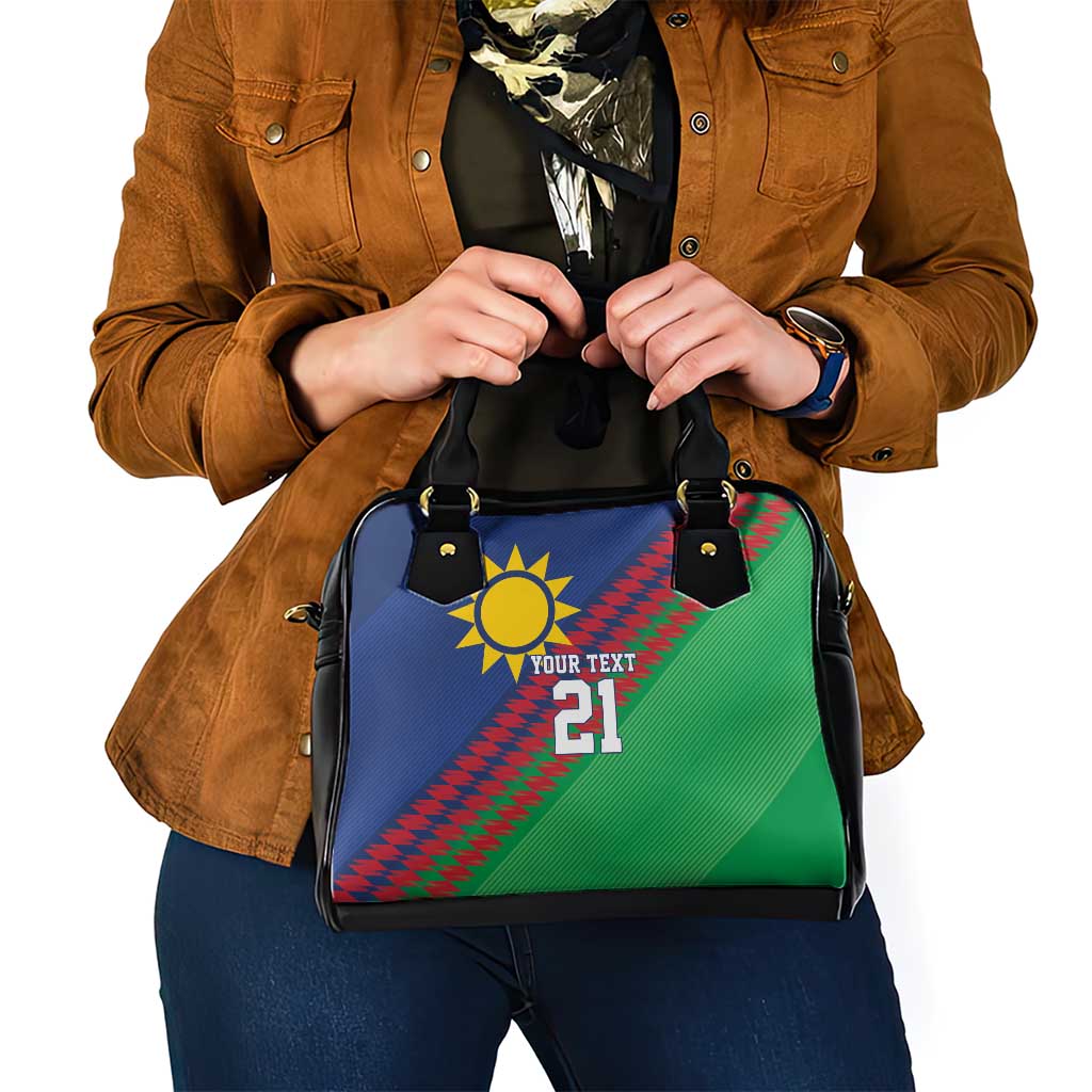 Namibia Cricket Custom Shoulder Handbag Namibian Sporty Pattern Flag Motif - Wonder Print Shop