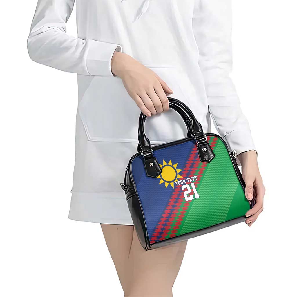 Namibia Cricket Custom Shoulder Handbag Namibian Sporty Pattern Flag Motif - Wonder Print Shop