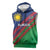 Namibia Cricket Custom Sleeveless Hoodie Namibian Sporty Pattern Flag Motif - Wonder Print Shop
