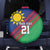 Namibia Cricket Custom Spare Tire Cover Namibian Sporty Pattern Flag Motif - Wonder Print Shop