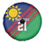 Namibia Cricket Custom Spare Tire Cover Namibian Sporty Pattern Flag Motif - Wonder Print Shop