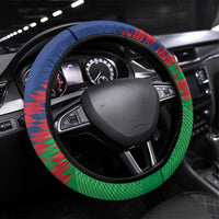 Namibia Cricket Steering Wheel Cover Namibian Sporty Pattern Flag Motif - Wonder Print Shop