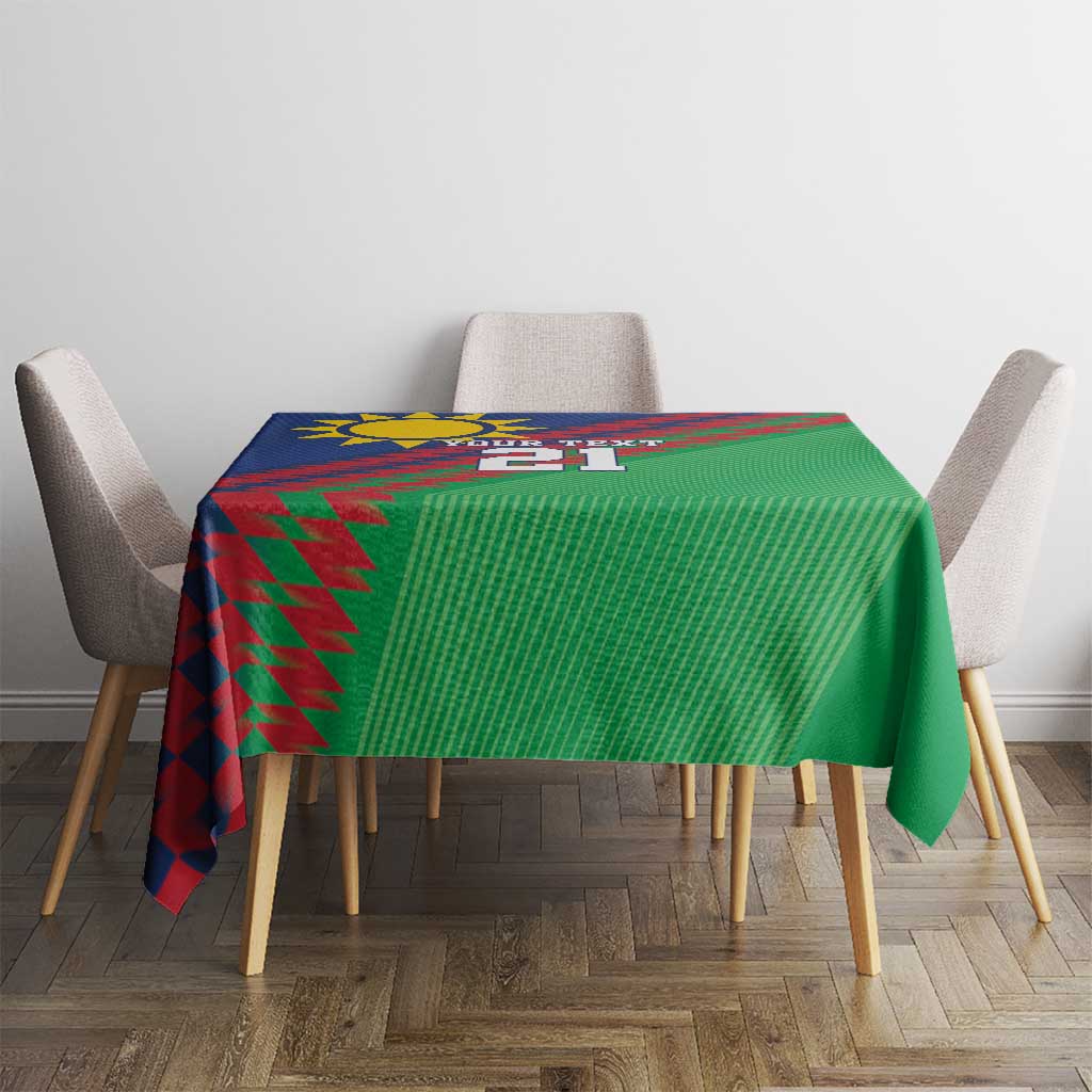 Namibia Cricket Custom Tablecloth Namibian Sporty Pattern Flag Motif - Wonder Print Shop