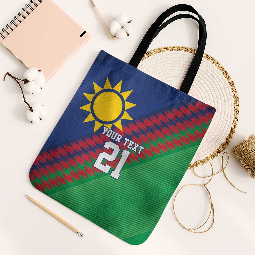 Namibia Cricket Custom Tote Bag Namibian Sporty Pattern Flag Motif - Wonder Print Shop