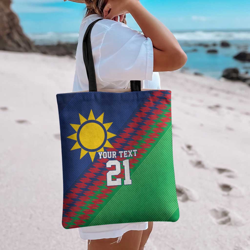 Namibia Cricket Custom Tote Bag Namibian Sporty Pattern Flag Motif - Wonder Print Shop