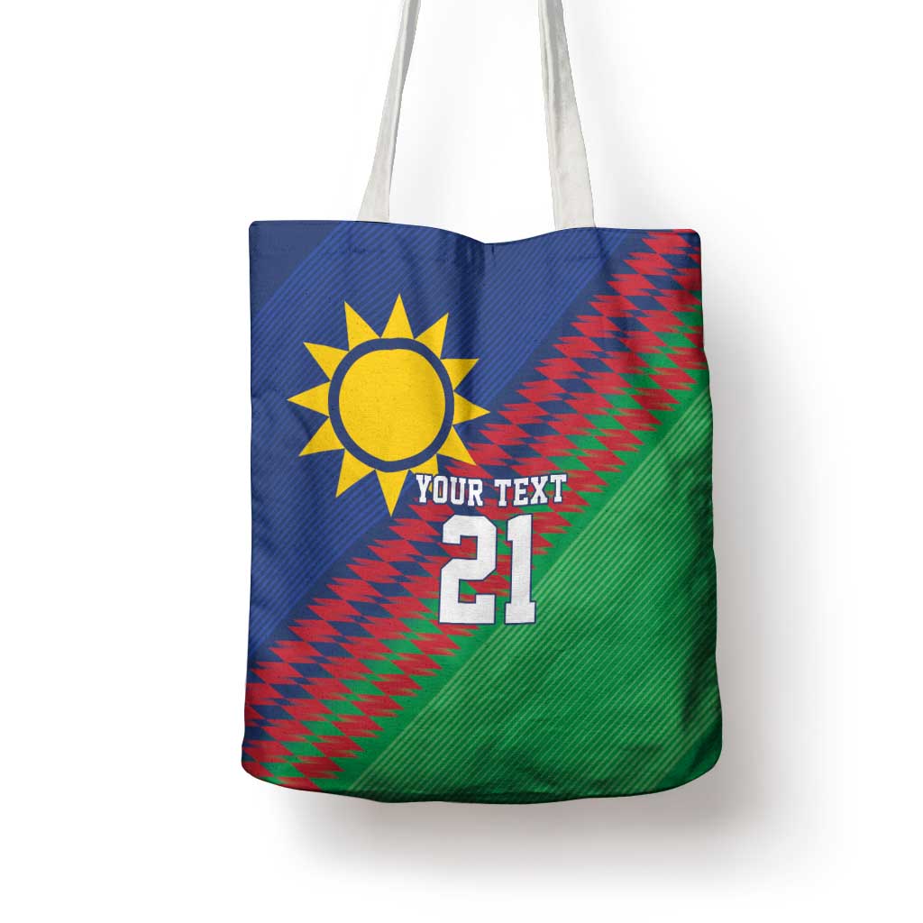 Namibia Cricket Custom Tote Bag Namibian Sporty Pattern Flag Motif - Wonder Print Shop