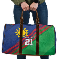 Namibia Cricket Custom Travel Bag Namibian Sporty Pattern Flag Motif - Wonder Print Shop