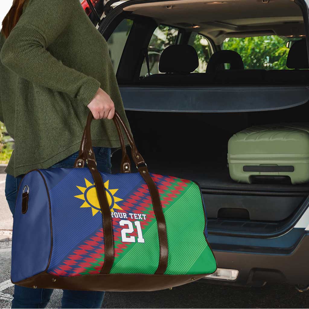 Namibia Cricket Custom Travel Bag Namibian Sporty Pattern Flag Motif - Wonder Print Shop