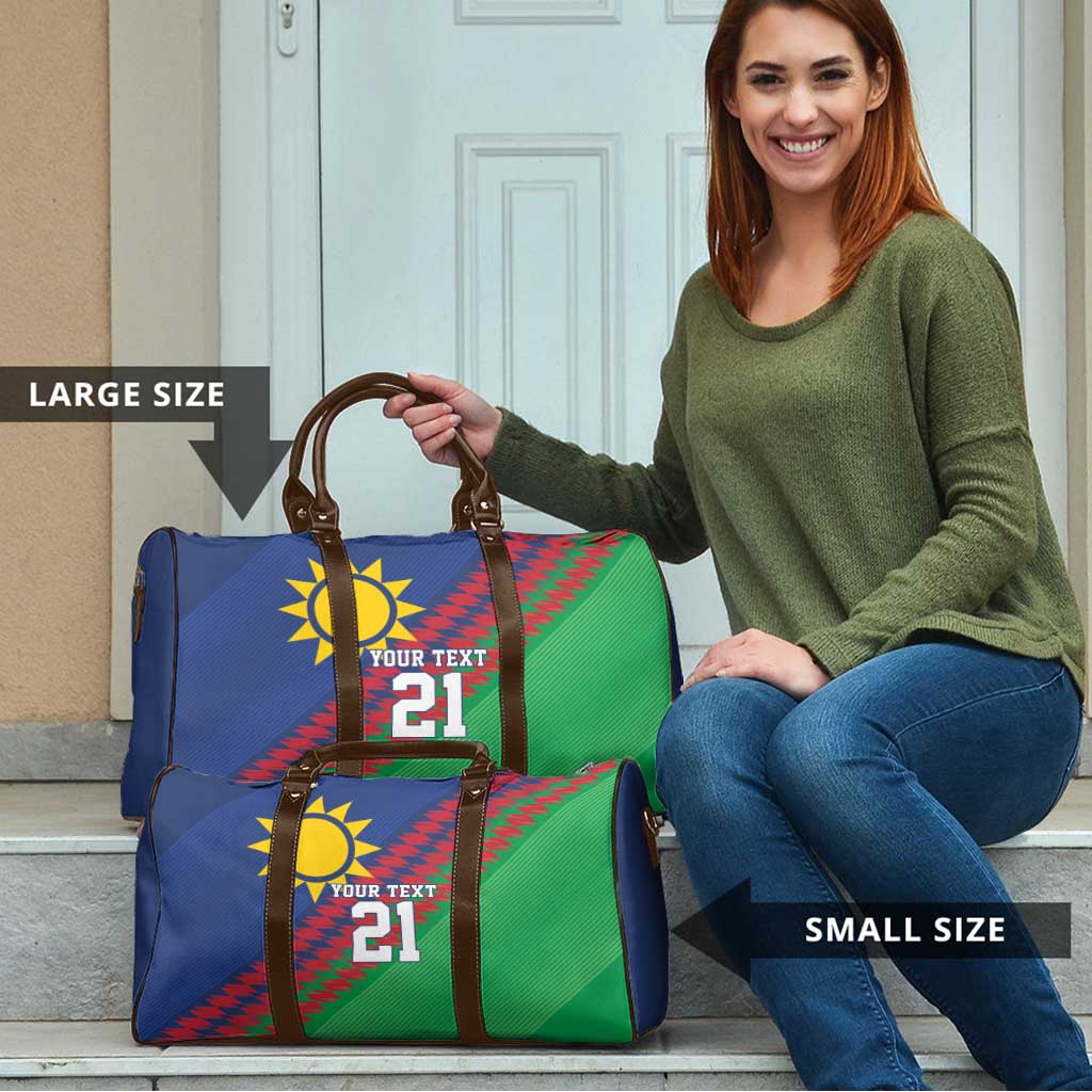 Namibia Cricket Custom Travel Bag Namibian Sporty Pattern Flag Motif - Wonder Print Shop