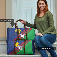 Namibia Cricket Custom Travel Bag Namibian Sporty Pattern Flag Motif - Wonder Print Shop