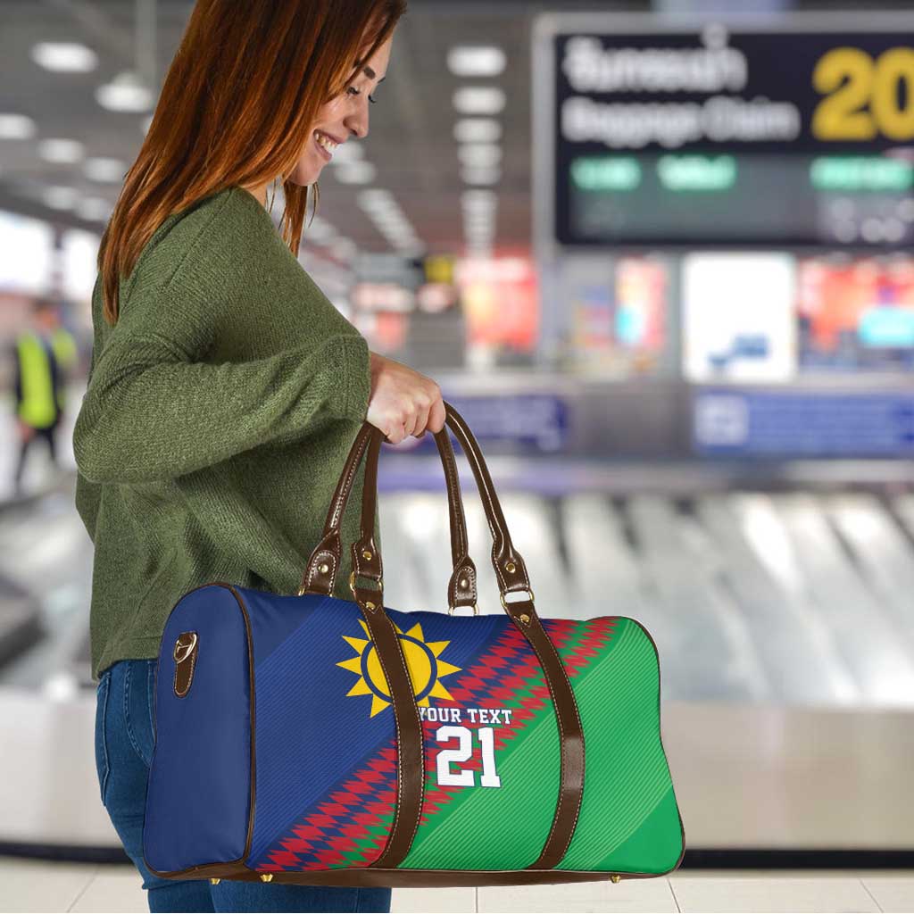 Namibia Cricket Custom Travel Bag Namibian Sporty Pattern Flag Motif - Wonder Print Shop