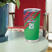 Namibia Cricket Custom Tumbler Cup Namibian Sporty Pattern Flag Motif - Wonder Print Shop
