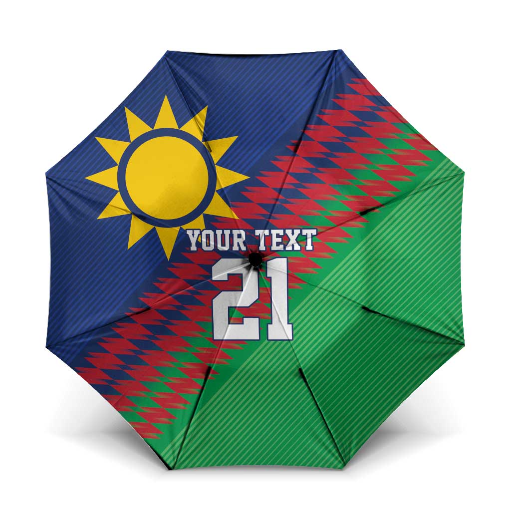 Namibia Cricket Custom Umbrella Namibian Sporty Pattern Flag Motif - Wonder Print Shop