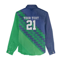 Namibia Cricket Custom Women Casual Shirt Namibian Sporty Pattern Flag Motif - Wonder Print Shop