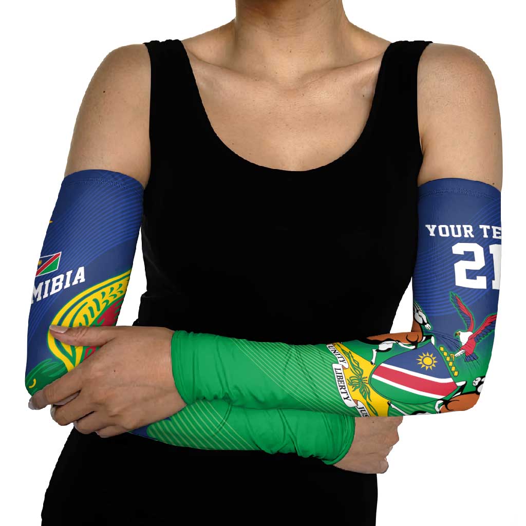 Namibia Rugby Custom Arm Sleeves Welwitschias African Fish Eagle - Wonder Print Shop