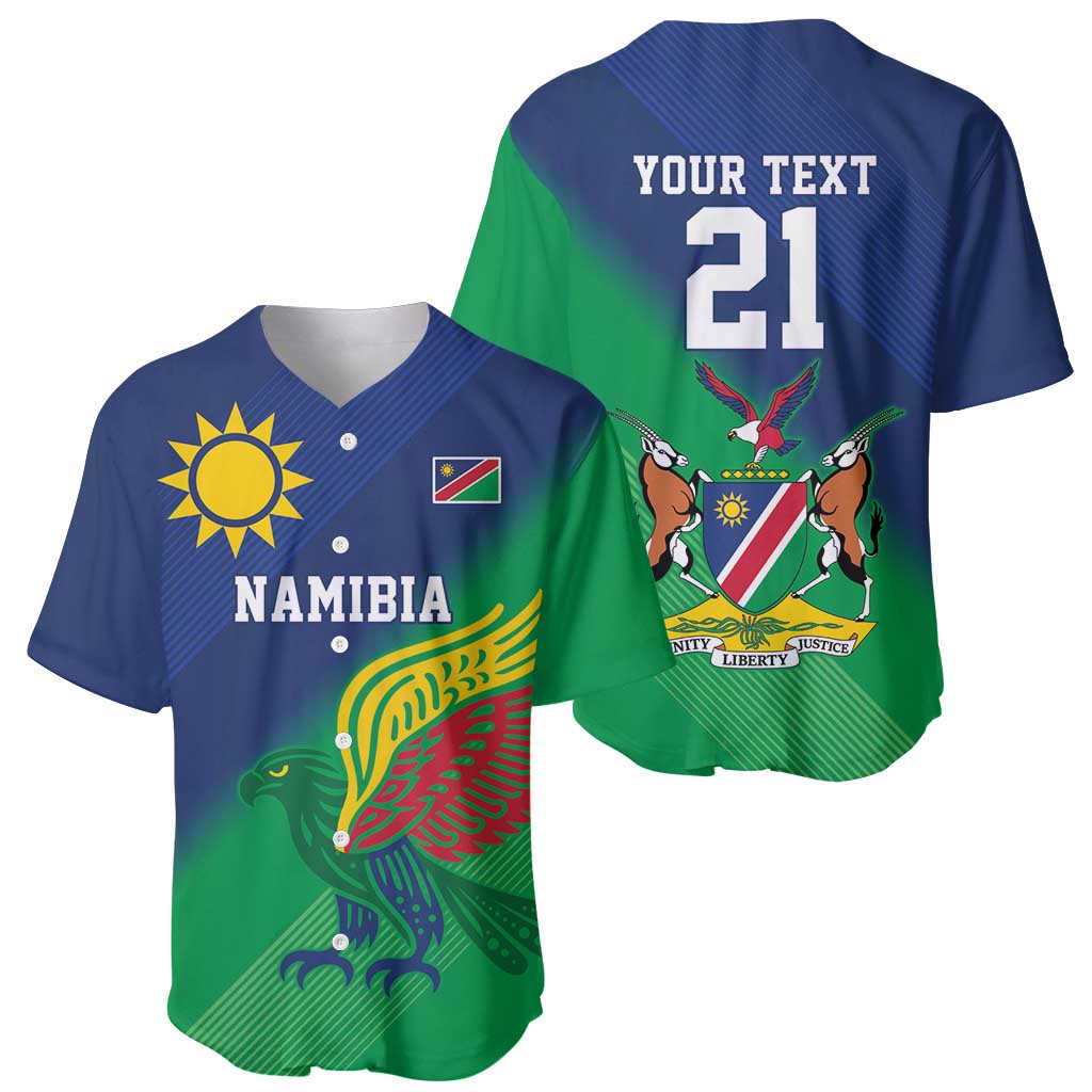 Namibia Rugby Custom Baseball Jersey Welwitschias African Fish Eagle - Wonder Print Shop