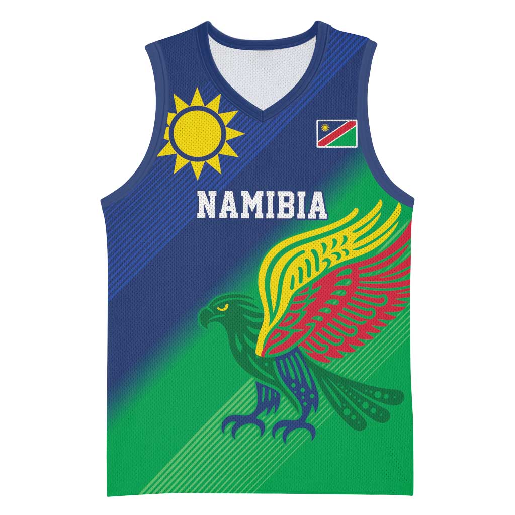 Namibia Rugby Custom Basketball Jersey Welwitschias African Fish Eagle - Wonder Print Shop