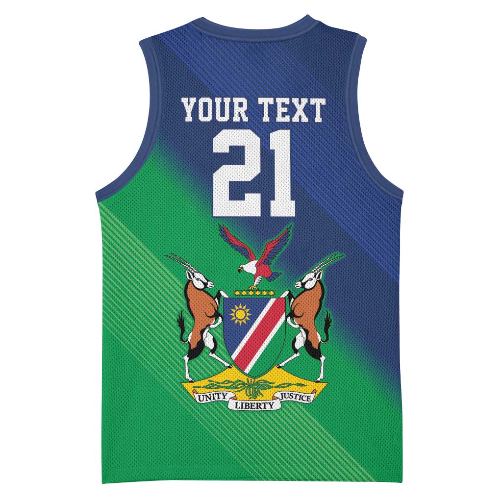 Namibia Rugby Custom Basketball Jersey Welwitschias African Fish Eagle - Wonder Print Shop