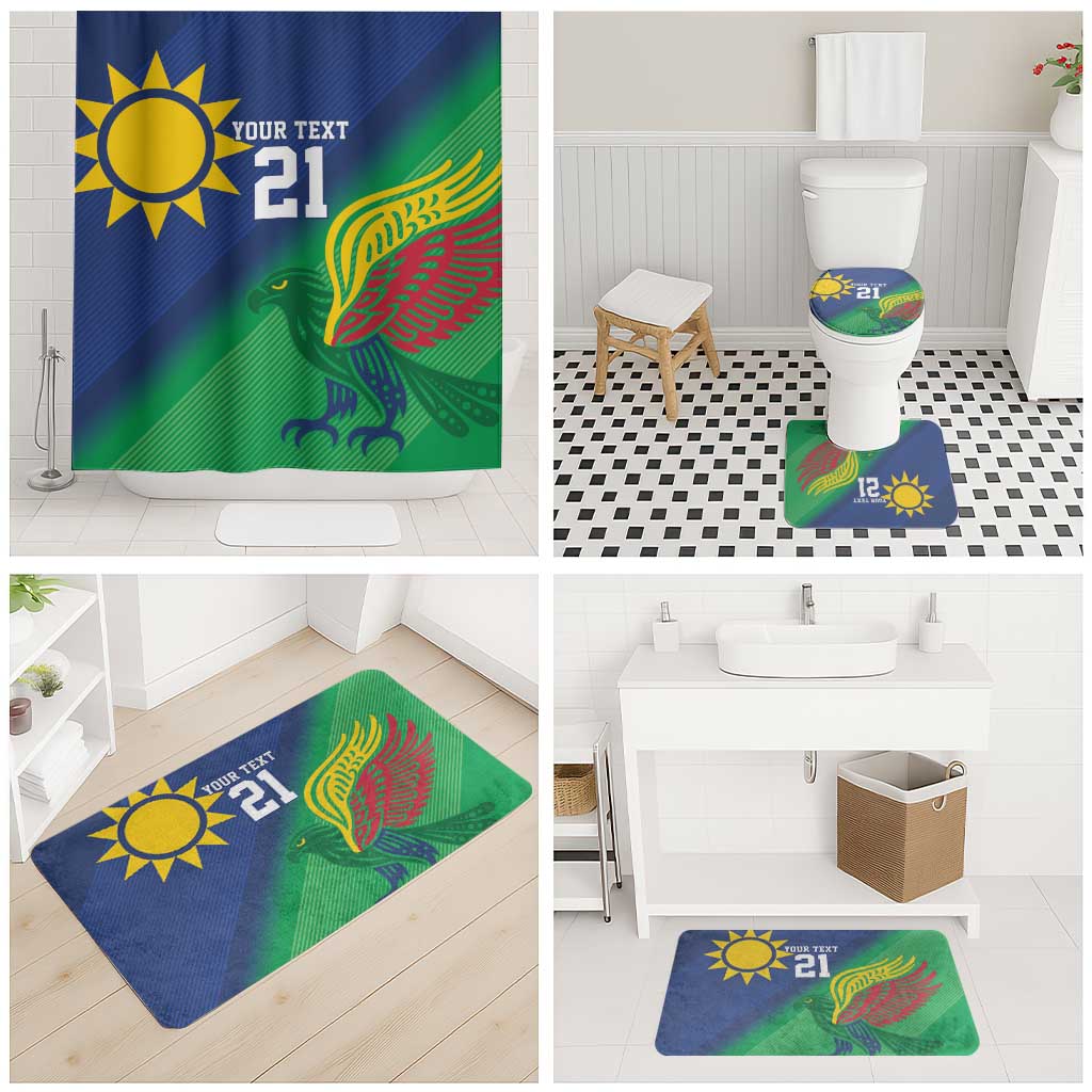 Namibia Rugby Custom Bathroom Set Welwitschias African Fish Eagle - Wonder Print Shop