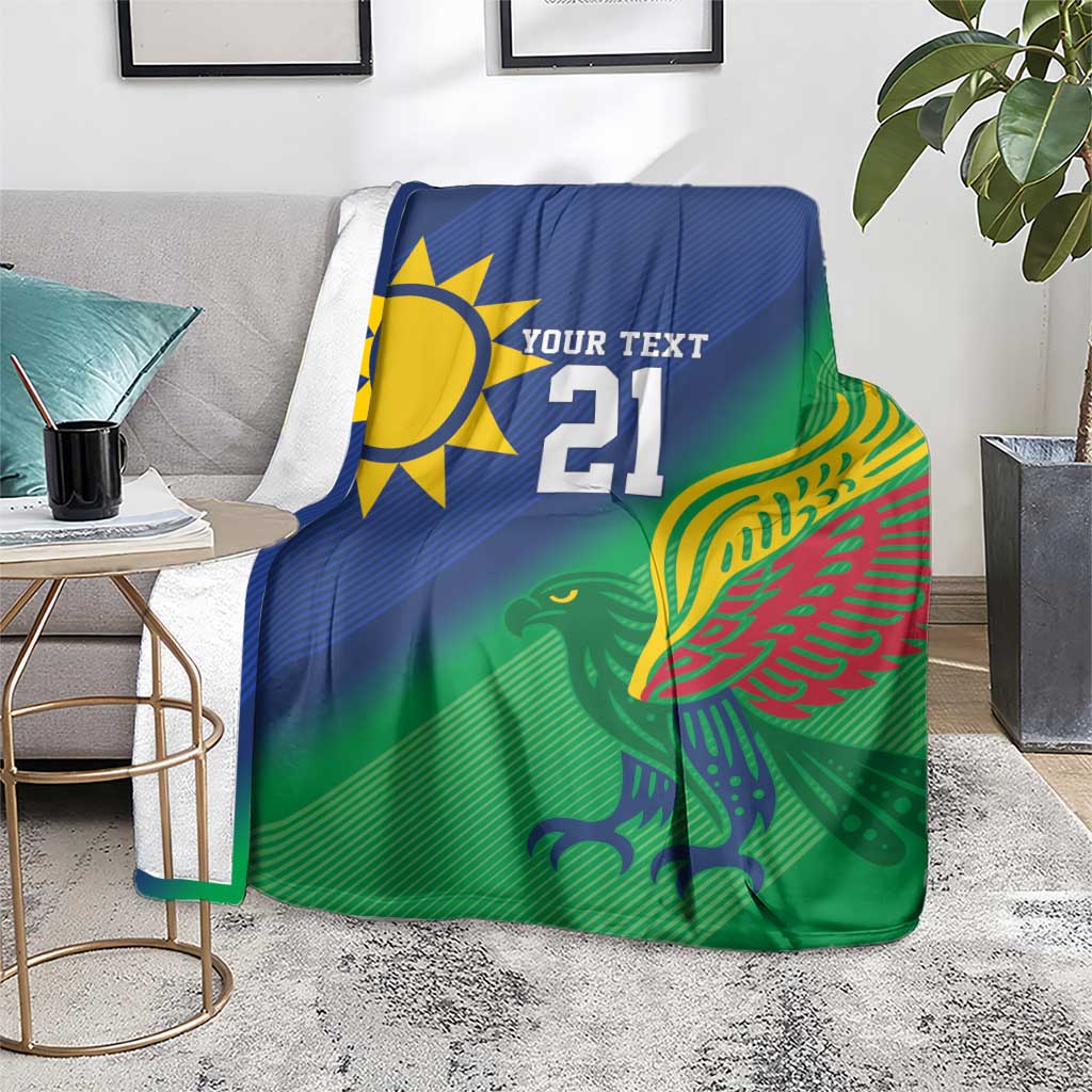 Namibia Rugby Custom Blanket Welwitschias African Fish Eagle - Wonder Print Shop