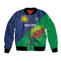 Namibia Rugby Custom Bomber Jacket Welwitschias African Fish Eagle - Wonder Print Shop