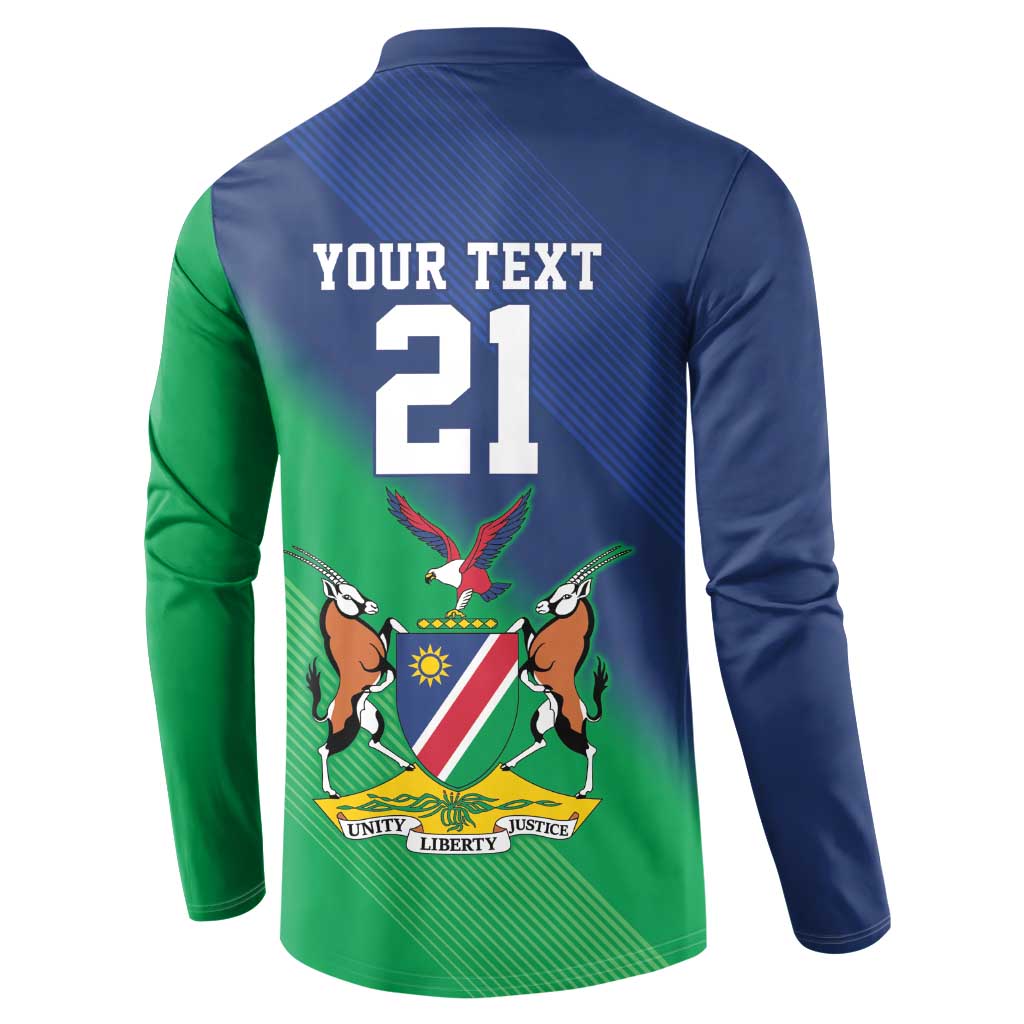 Namibia Rugby Custom Button Sweatshirt Welwitschias African Fish Eagle - Wonder Print Shop