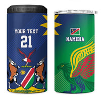 Namibia Rugby Custom 4 in 1 Can Cooler Tumbler Welwitschias African Fish Eagle - Wonder Print Shop