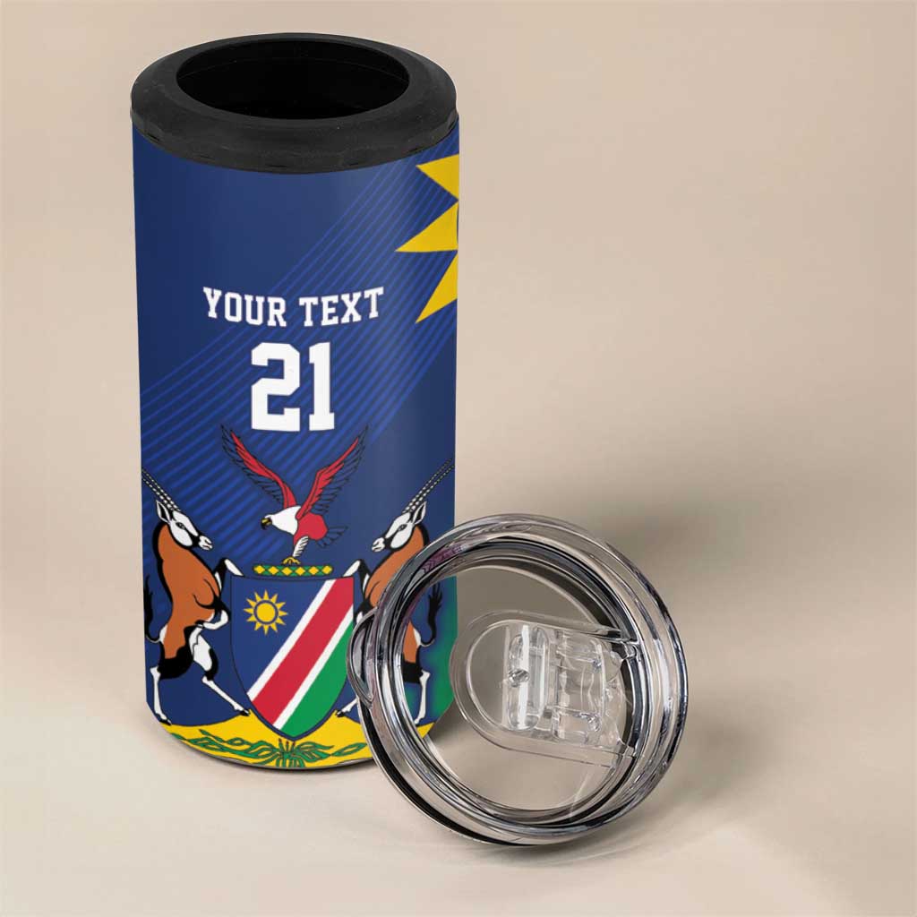 Namibia Rugby Custom 4 in 1 Can Cooler Tumbler Welwitschias African Fish Eagle - Wonder Print Shop