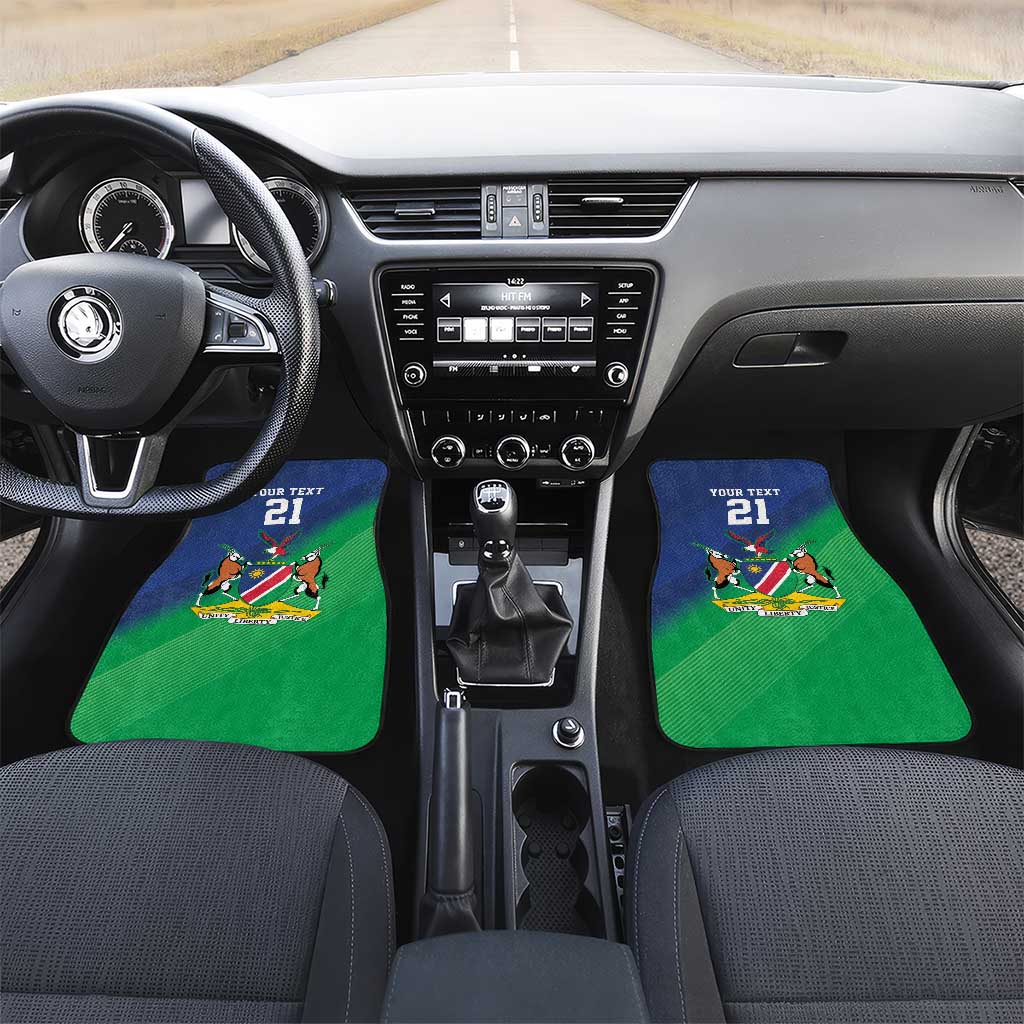 Namibia Rugby Custom Car Mats Welwitschias African Fish Eagle - Wonder Print Shop