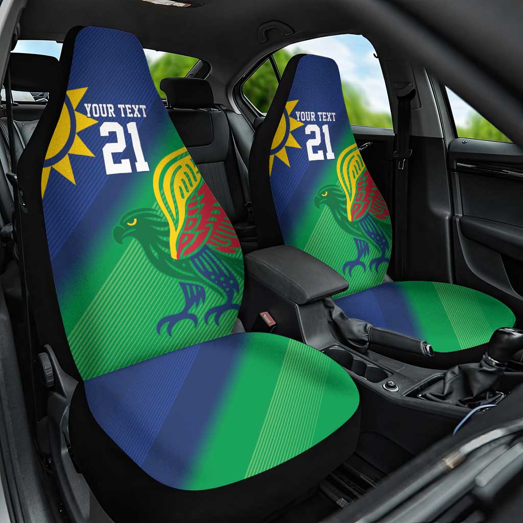 Namibia Rugby Custom Car Seat Cover Welwitschias African Fish Eagle - Wonder Print Shop
