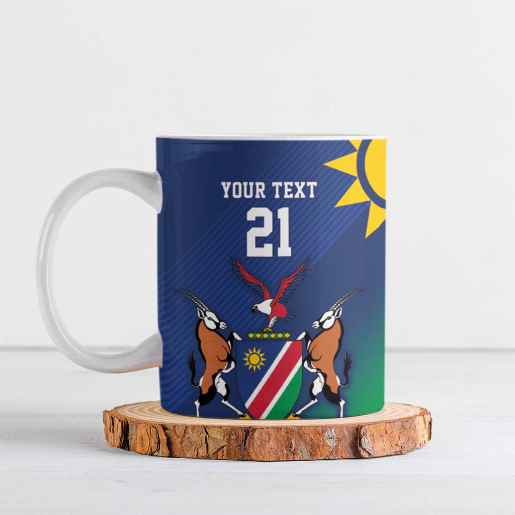 Namibia Rugby Custom Ceramic Mug Welwitschias African Fish Eagle - Wonder Print Shop
