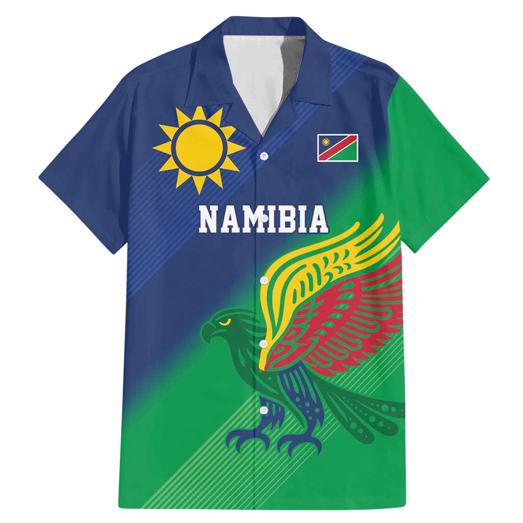 Namibia Rugby Custom Family Matching Mermaid Dress and Hawaiian Shirt Welwitschias African Fish Eagle - Wonder Print Shop