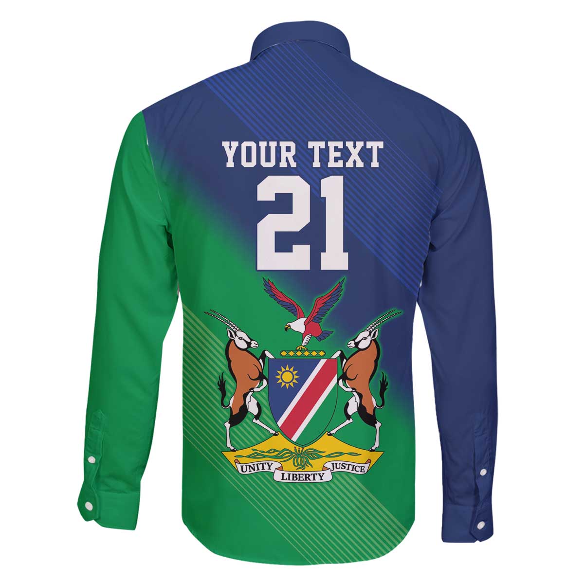 Namibia Rugby Custom Family Matching Off The Shoulder Long Sleeve Dress and Hawaiian Shirt Welwitschias African Fish Eagle - Wonder Print Shop