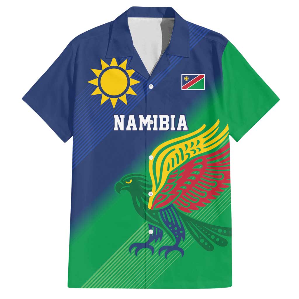 Namibia Rugby Custom Family Matching Off Shoulder Maxi Dress and Hawaiian Shirt Welwitschias African Fish Eagle - Wonder Print Shop
