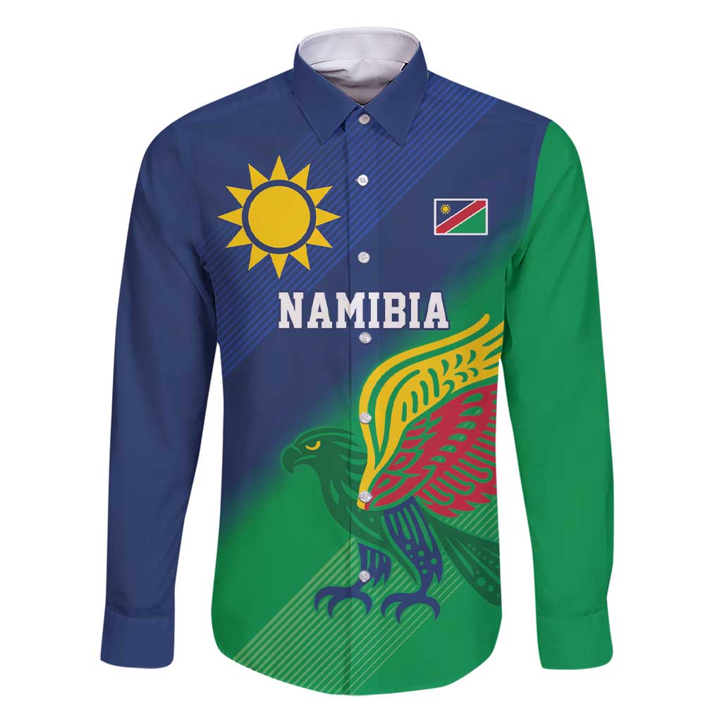 Namibia Rugby Custom Family Matching Short Sleeve Bodycon Dress and Hawaiian Shirt Welwitschias African Fish Eagle - Wonder Print Shop