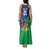 Namibia Rugby Custom Family Matching Tank Maxi Dress and Hawaiian Shirt Welwitschias African Fish Eagle - Wonder Print Shop