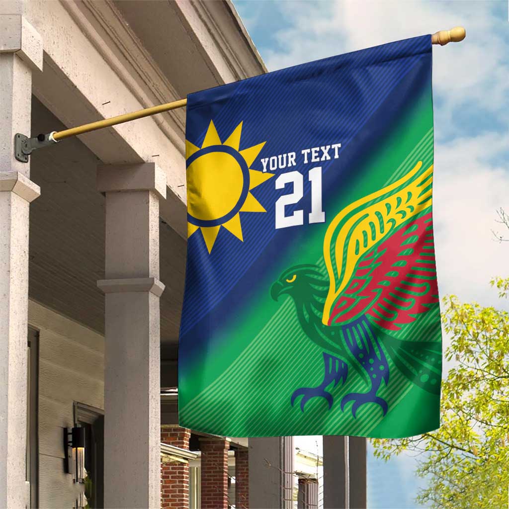 Namibia Rugby Custom Garden Flag Welwitschias African Fish Eagle - Wonder Print Shop