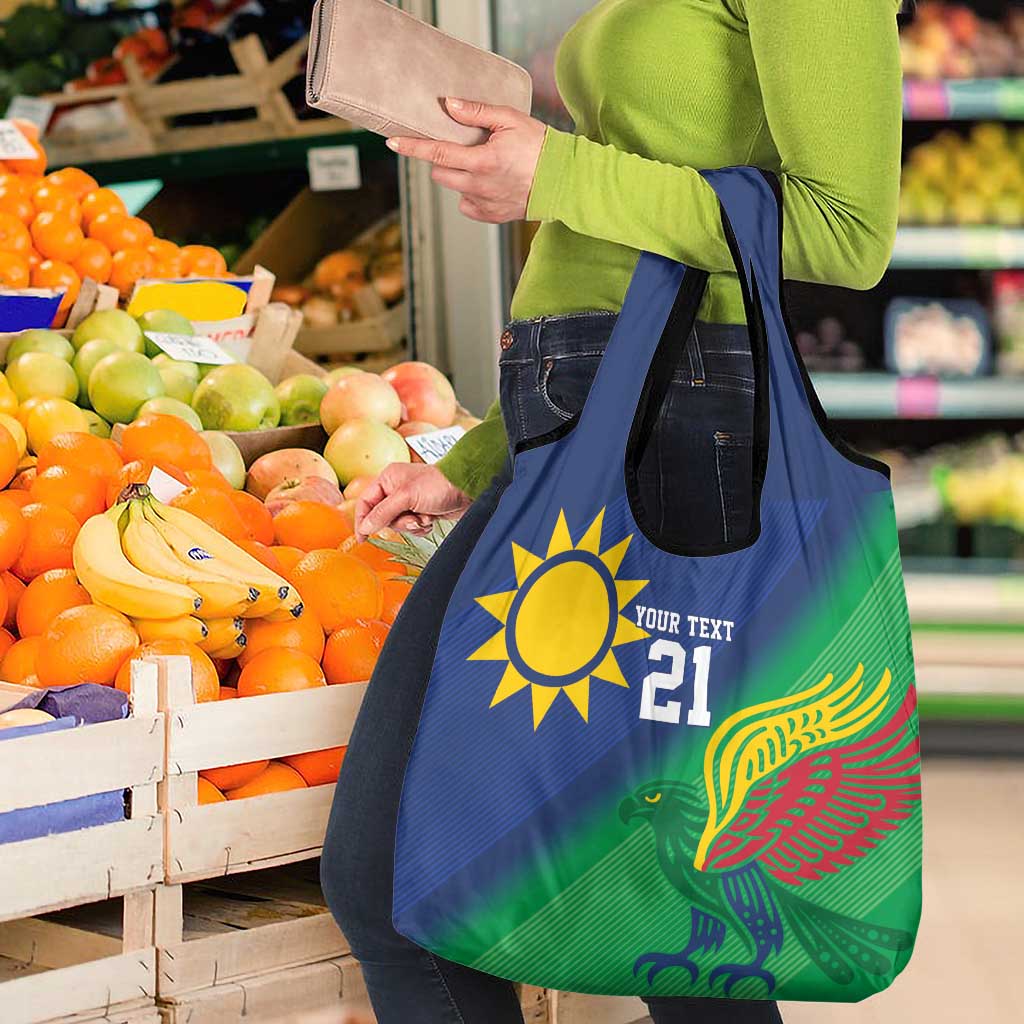 Namibia Rugby Custom Grocery Bag Welwitschias African Fish Eagle - Wonder Print Shop