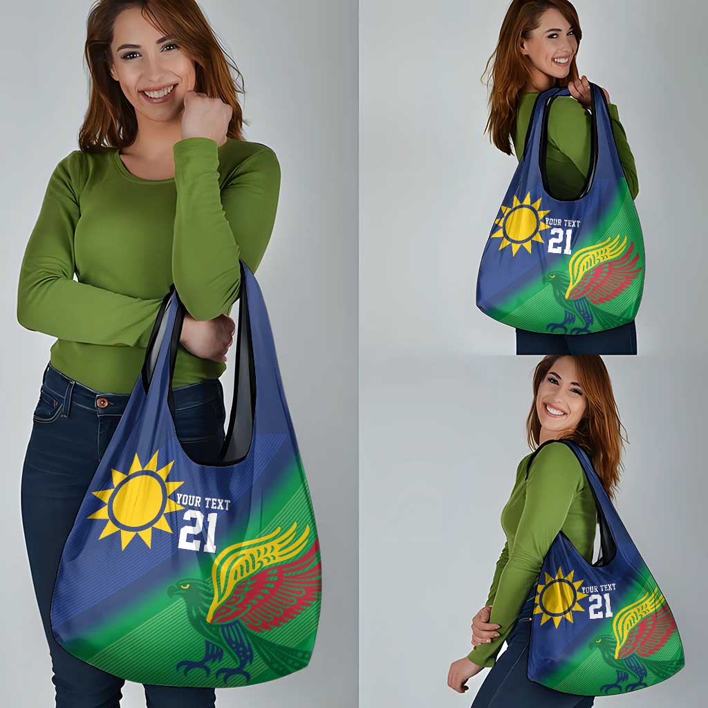 Namibia Rugby Custom Grocery Bag Welwitschias African Fish Eagle - Wonder Print Shop
