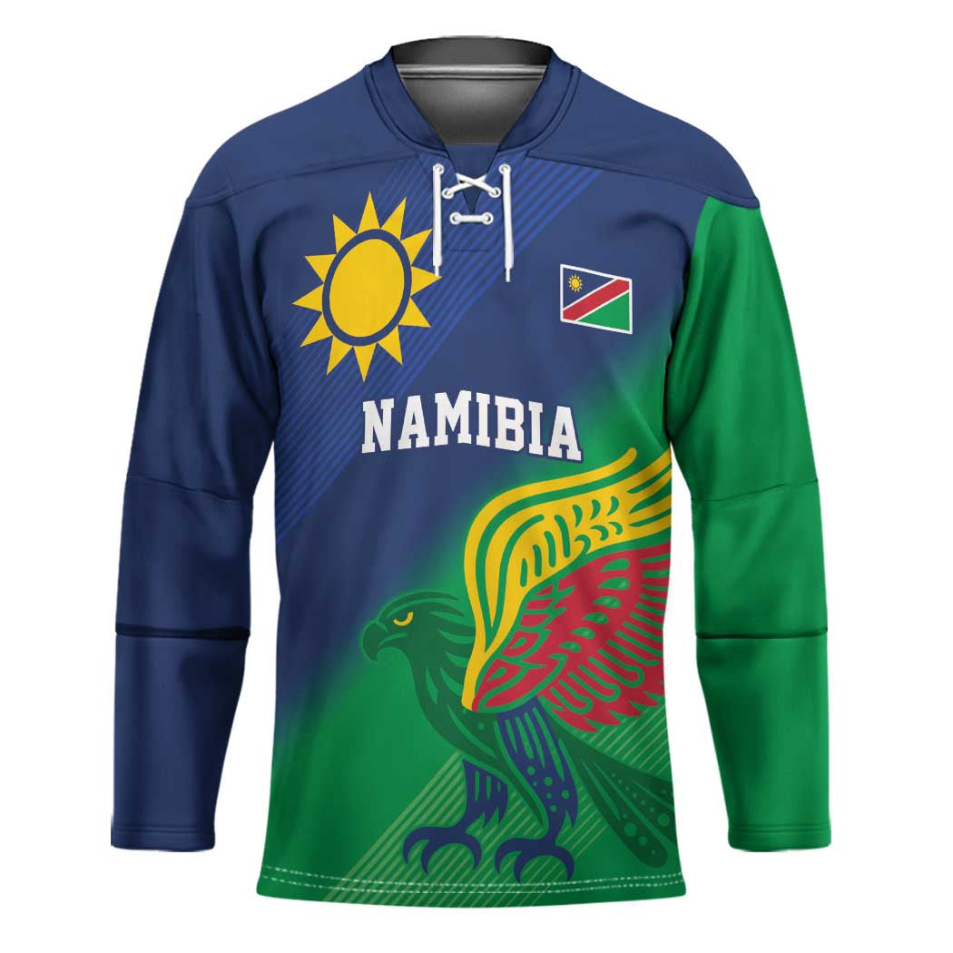Namibia Rugby Custom Hockey Jersey Welwitschias African Fish Eagle - Wonder Print Shop
