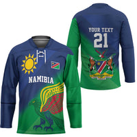 Namibia Rugby Custom Hockey Jersey Welwitschias African Fish Eagle - Wonder Print Shop
