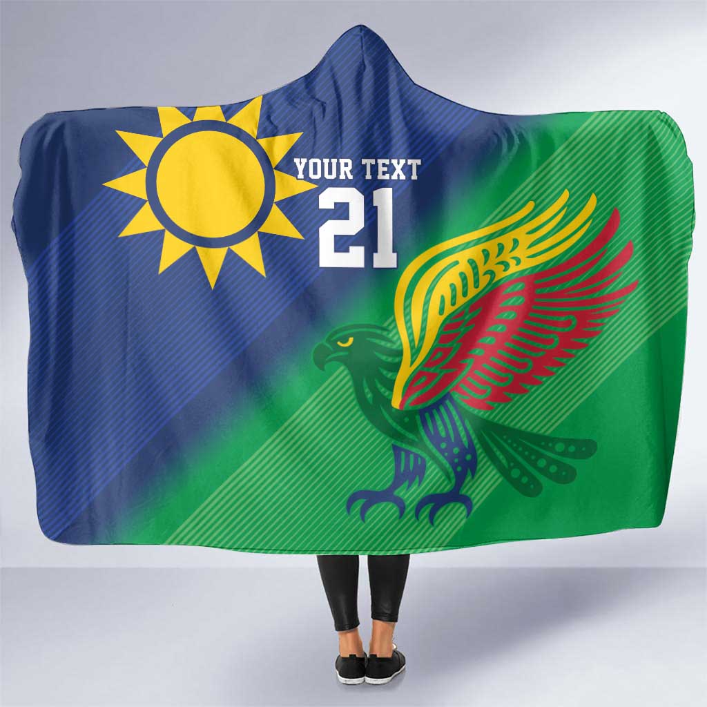 Namibia Rugby Custom Hooded Blanket Welwitschias African Fish Eagle - Wonder Print Shop