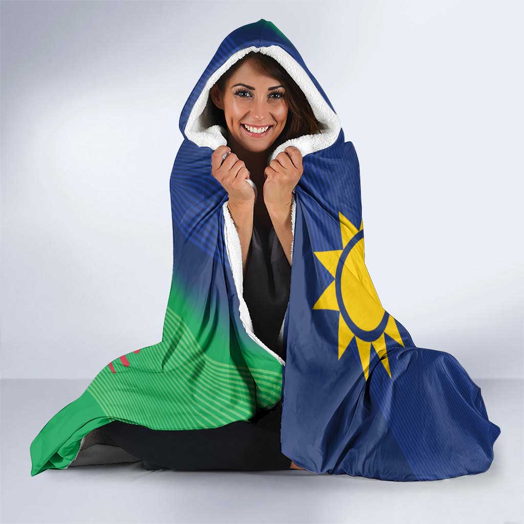 Namibia Rugby Custom Hooded Blanket Welwitschias African Fish Eagle - Wonder Print Shop