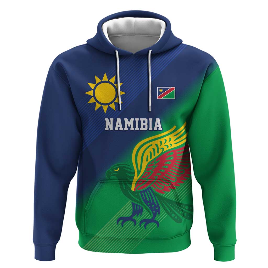Namibia Rugby Custom Hoodie Welwitschias African Fish Eagle - Wonder Print Shop
