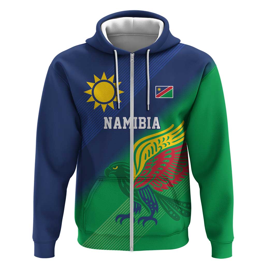 Namibia Rugby Custom Hoodie Welwitschias African Fish Eagle - Wonder Print Shop