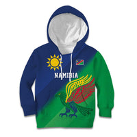 Namibia Rugby Custom Kid Hoodie Welwitschias African Fish Eagle - Wonder Print Shop