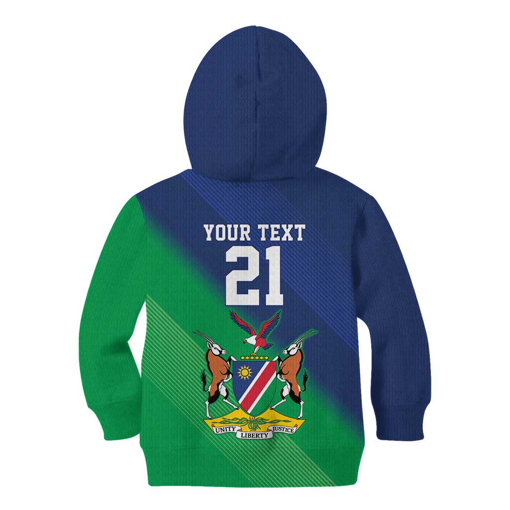 Namibia Rugby Custom Kid Hoodie Welwitschias African Fish Eagle - Wonder Print Shop